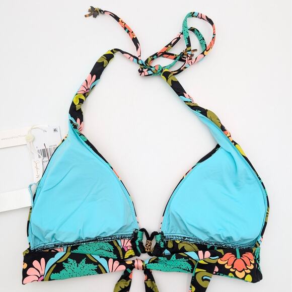 Sunshine 79 Women's Over the Shoulder Thick Strap Swim Top Multi//Palm Size 6 - Picture 7 of 12